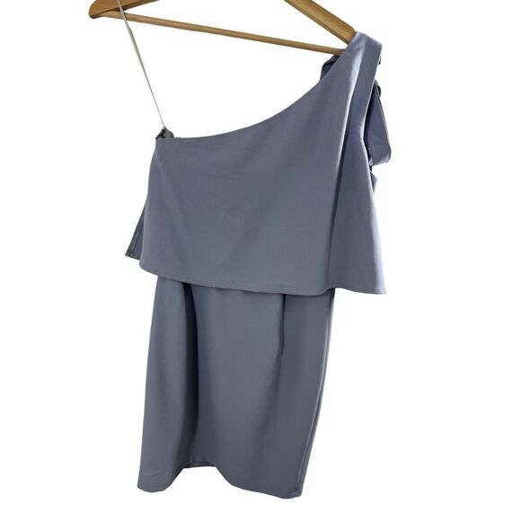 NWT Superdown Jenna One Shoulder Blue Mini Dress Size S Slit Party Cocktail - Picture 1 of 16